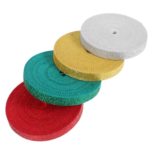 WOFASHPURET 12 Stck. Teiliges Glitzerband Metallic Polyester Geschenkband in Gold Silber Rot Grün Robustes Vielseitiges Dekoband für Geschenkverpackung DIY Basteln Party und Blumenarrangements WOFASHPURET 12 Stck. Teiliges Glitzerband Metallic Polyester Geschenkband in Gold Silber Rot Grün Robustes Vielseitiges Dekoband für Geschenkverpackung DIY Basteln Party und Blumenarrangements von WOFASHPURET