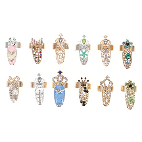 WOFASHPURET 12 Stück Teiliges Set Wasserfeste Nagelringe für Damen Maniküre Schmuck Deko für Erwachsene Einfach Anzulegen Vielseitig Kombinierbar WOFASHPURET 12 Stück Teiliges Set Wasserfeste Nagelringe für Damen Maniküre Schmuck Deko für Erwachsene Einfach Anzulegen Vielseitig Kombinierbar von WOFASHPURET