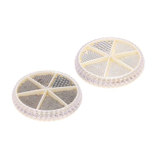 WOFASHPURET 2 Sätze Nageldekorationen Metallperlen Edelstahl Nagelschmuck DIY Nail Art Zubehör für Natürliche und Künstliche Nägel Geschenkidee für Nail Art Liebhaber von WOFASHPURET