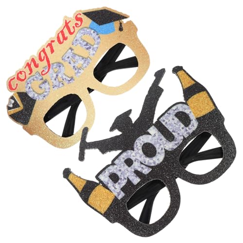 WOFASHPURET 2 Stück Fotobrille für Abschlusszeiten Dekorative Abschlussbrillenrahmen Partyzubehör für die Abschlusssaison Abschlussfeier Photo -Brille graduierung kostüm Plastik WOFASHPURET 2 Stück Fotobrille für Abschlusszeiten Dekorative Abschlussbrillenrahmen Partyzubehör für die Abschlusssaison Abschlussfeier Photo -Brille graduierung kostüm Plastik von WOFASHPURET