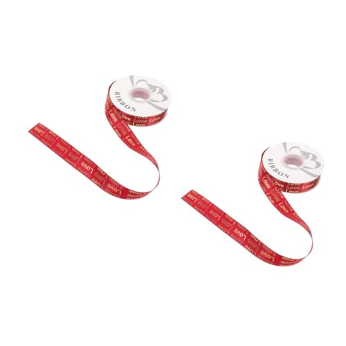 WOFASHPURET 2 Stück Polyester Satinband mit Goldener Love Prägung Faderesistent Luxuriöses Geschenkband für Valentinstag Hochzeiten DIY Blumendekorationen und Partygestaltung WOFASHPURET 2 Stück Polyester Satinband mit Goldener Love Prägung Faderesistent Luxuriöses Geschenkband für Valentinstag Hochzeiten DIY Blumendekorationen und Partygestaltung von WOFASHPURET