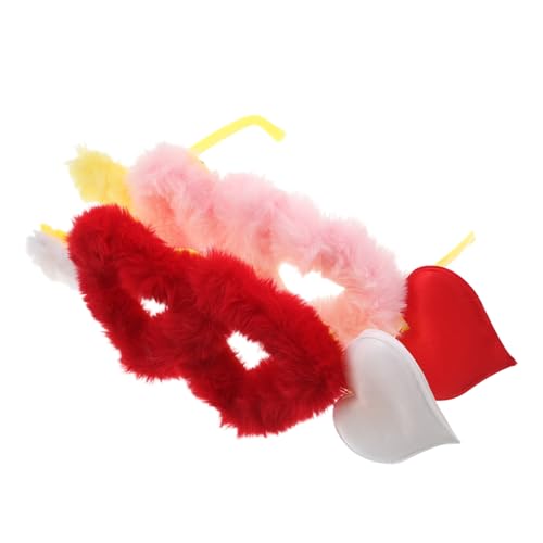 WOFASHPURET 2 Stück Teiliges Plüsch Herz Sonnenbrillen Weiche Leichte Partybrille mit Kuscheligem Material Herzförmige Flauschige Brillen für Karneval Halloween Valentinstag und Kostümpartys von WOFASHPURET