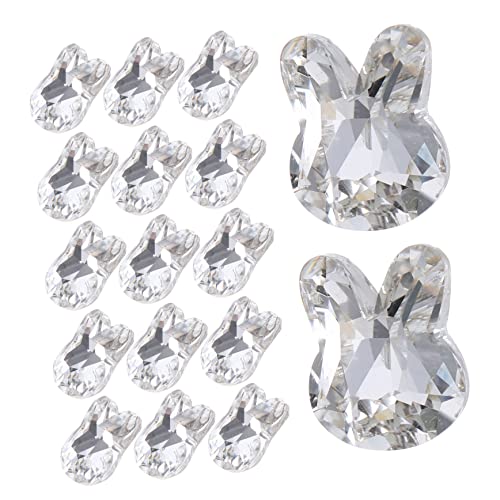 WOFASHPURET 20Stücke Kaninchen Nagelkunst Strassornamente Teiliges Für Maniküre Dekoration Niedliches Cartoon Design Für Nagelstudios Und Heimgebrauch von WOFASHPURET