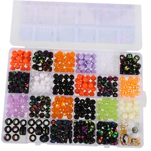 WOFASHPURET 24 Halloween -Ornamentsmaterialien Dekoration Perlen für Schmuckherstellungsset Bausätze Kürbisse Fledermausanhänger für die Schmuckherstellung Perlen-Kit Acryl WOFASHPURET 24 Halloween -Ornamentsmaterialien Dekoration Perlen für Schmuckherstellungsset Bausätze Kürbisse Fledermausanhänger für die Schmuckherstellung Perlen-Kit Acryl von WOFASHPURET