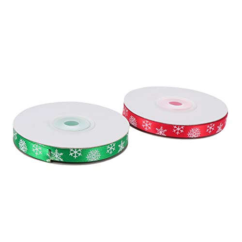 WOFASHPURET 2Rollen Weihnachtsdekorationsband DIY Geschenkband Mit Schneeflockenmuster Lang Und Festlichkeiten Und Geschenkverpackungen WOFASHPURET 2Rollen Weihnachtsdekorationsband DIY Geschenkband Mit Schneeflockenmuster Lang Und Festlichkeiten Und Geschenkverpackungen von WOFASHPURET