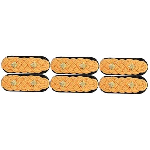 WOFASHPURET 3 Paare Kostüm Schulterklappen Flecken Schulter-arm-dekoration Einheitliche Schulterklappen Schulter Quasten Schulterschmuck Gold Schulterklappen Epauletten Stoff WOFASHPURET 3 Paare Kostüm Schulterklappen Flecken Schulter-arm-dekoration Einheitliche Schulterklappen Schulter Quasten Schulterschmuck Gold Schulterklappen Epauletten Stoff von WOFASHPURET