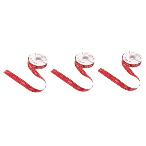 WOFASHPURET 3 Stück Polyester Geschenkband mit Goldfolie Love Muster Dunkelrotes Satinband für Hochzeit Valentinstag Geburtstagsdeko Kranz und Partyverzierung Vielseitiges Bastelband WOFASHPURET 3 Stück Polyester Geschenkband mit Goldfolie Love Muster Dunkelrotes Satinband für Hochzeit Valentinstag Geburtstagsdeko Kranz und Partyverzierung Vielseitiges Bastelband von WOFASHPURET