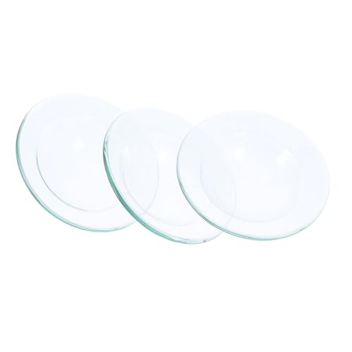 WOFASHPURET 3 Stück Wachsschmelzer Zubehör Transparente Wachsschmelzunterlagen für Aromalampe Hitzebeständige Glasplatten für Duftkerzen Vielseitige Lösung für Ätherische Öle und Kerzenwachs von WOFASHPURET