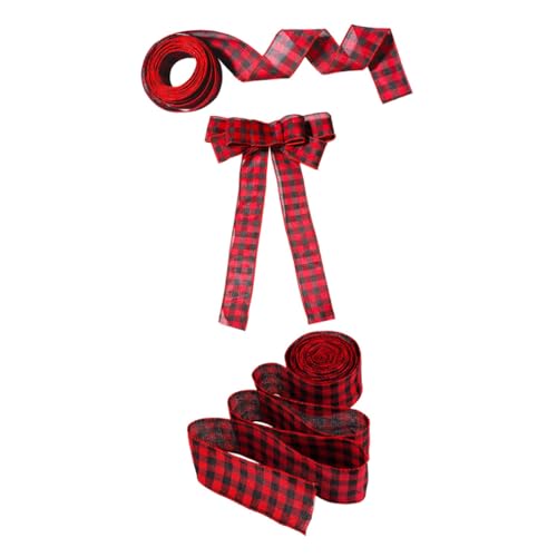 WOFASHPURET 3 Stück Weihnachtsbänder Kariertes Leinenband Teiliges Geschenkband für Basteln Dekoration Weihnachtsbaum Schleifen DIY Weihnachtsdeko WOFASHPURET 3 Stück Weihnachtsbänder Kariertes Leinenband Teiliges Geschenkband für Basteln Dekoration Weihnachtsbaum Schleifen DIY Weihnachtsdeko von WOFASHPURET