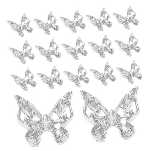 WOFASHPURET 30 Stück Teiliges Schmetterlings Nagelverzierungen aus Metall Silbern Filigranes Design für Trendige Nagelkunst und Maniküre Dekorationen Langlebige Nail Art Rhinestones WOFASHPURET 30 Stück Teiliges Schmetterlings Nagelverzierungen aus Metall Silbern Filigranes Design für Trendige Nagelkunst und Maniküre Dekorationen Langlebige Nail Art Rhinestones von WOFASHPURET