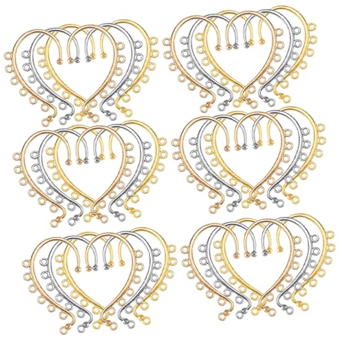WOFASHPURET 30Stücke DIY Ohrringherstellungshaken Legierungshaken für Ohrwickel Zubehör für Eleganten Schmuck für Kreative Ohrringe Piercing WOFASHPURET 30Stücke DIY Ohrringherstellungshaken Legierungshaken für Ohrwickel Zubehör für Eleganten Schmuck für Kreative Ohrringe Piercing von WOFASHPURET