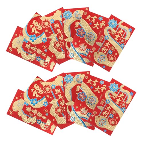 WOFASHPURET 36 Stück Chinesische Rote Umschläge für Jahr Schlange Glücksgeldumschläge für Mondneujahr Frühlingsfest Hochzeiten und Große Kapazität Festliches Design WOFASHPURET 36 Stück Chinesische Rote Umschläge für Jahr Schlange Glücksgeldumschläge für Mondneujahr Frühlingsfest Hochzeiten und Große Kapazität Festliches Design von WOFASHPURET