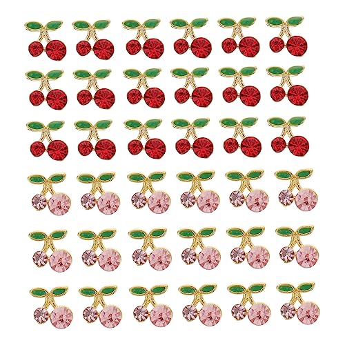 WOFASHPURET 36 Stück Teiliges Cherry Nail Art Charms aus Langlebiger Legierung Nageldekorationen in Rot für Natürliche und Künstliche Nägel Einfache Anwendung für Stilvolle Maniküre WOFASHPURET 36 Stück Teiliges Cherry Nail Art Charms aus Langlebiger Legierung Nageldekorationen in Rot für Natürliche und Künstliche Nägel Einfache Anwendung für Stilvolle Maniküre von WOFASHPURET