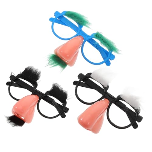 WOFASHPURET 3st Lustige Requisitenbrille Clown-Brille Brillen-Foto-Requisiten Verrückte Sonnenbrille Neuheitsbrille Lustige Nasenbrille Weihnachtsfeier Sonnenbrille Lustige Kostüme Kunstwolle WOFASHPURET 3st Lustige Requisitenbrille Clown-Brille Brillen-Foto-Requisiten Verrückte Sonnenbrille Neuheitsbrille Lustige Nasenbrille Weihnachtsfeier Sonnenbrille Lustige Kostüme Kunstwolle von WOFASHPURET