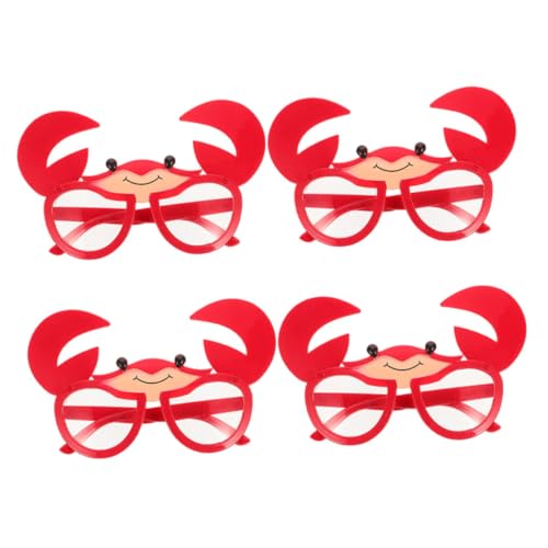 WOFASHPURET 4 Stück Krabbengläser Requisiten für Fotoautomaten Sonnenbrille Kostümbrillen Luau Partybrille Partybrillen als Dekoration lustige brille Plastik rot WOFASHPURET 4 Stück Krabbengläser Requisiten für Fotoautomaten Sonnenbrille Kostümbrillen Luau Partybrille Partybrillen als Dekoration lustige brille Plastik rot von WOFASHPURET