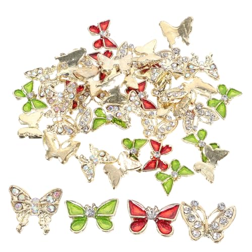 WOFASHPURET 40 Stück Teiliges Nagel Schmuck Schmetterling Nail Art Charms Glitzersteine Strasssteine für Maniküre und Nageldesign Kleine Schmucksteine für Natürliche und Künstliche Nägel von WOFASHPURET