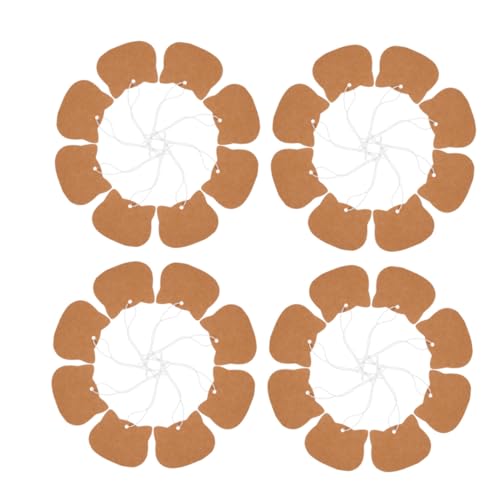 WOFASHPURET 400 Stck. Kraft Papier Preisetiketten mit Elastischem Faden Beschreibbare Blanko Anhänger für Kleidung Schmuck DIY Handwerk Vielseitige Preisschilder für Einzelhandel und Basteln von WOFASHPURET