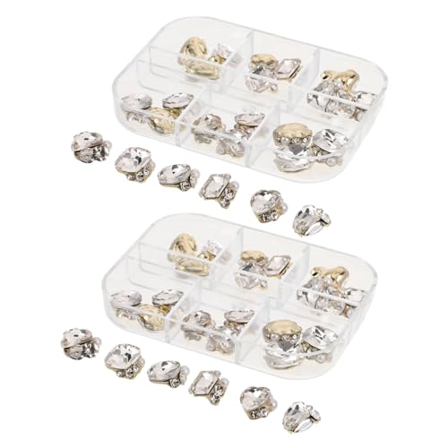 WOFASHPURET 48 Stück Nagel Design Strasssteine Transparent Flatback Charms für DIY Nagelkunst Schmuckherstellung Langlebig Klar Vielseitig für Hochzeit Party Alltag WOFASHPURET 48 Stück Nagel Design Strasssteine Transparent Flatback Charms für DIY Nagelkunst Schmuckherstellung Langlebig Klar Vielseitig für Hochzeit Party Alltag von WOFASHPURET
