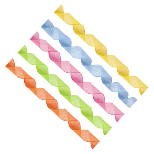 WOFASHPURET 5 Rollen Diy Geschenkband Farbenfrohes Satinband für Bastelprojekte für Ostern Weihnachten und Festlichkeiten Vielseitig Einsetzbar Langlebig und Dekorativ von WOFASHPURET