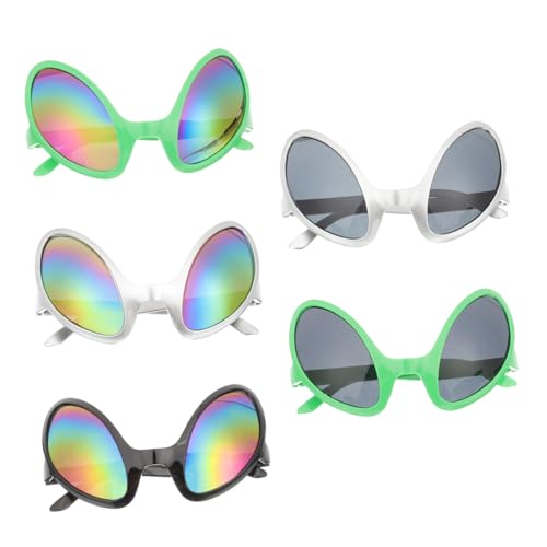 WOFASHPURET 5Stücke Lustige Alien Sonnenbrillen für Partys Exquisites Kostümzubehör für Männer Frauen Einzigartiges Design mit Übertriebenen Augen Cosplay WOFASHPURET 5Stücke Lustige Alien Sonnenbrillen für Partys Exquisites Kostümzubehör für Männer Frauen Einzigartiges Design mit Übertriebenen Augen Cosplay von WOFASHPURET