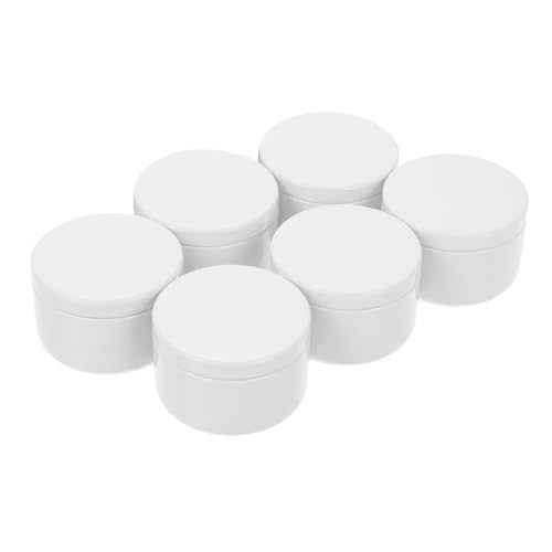 WOFASHPURET 6 Stück Diy Aromatherapie Duftöl Behälter Weiße Kerzendosen aus Aluminium Wiederbefüllbare Behälter für Ätherische Öle Spices Jars für Zuhause Büro und Spa von WOFASHPURET
