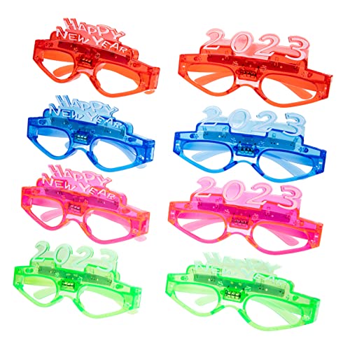 WOFASHPURET 8 Paare Glühende Brillenspielzeug 2023 Neon-LED-Brille 2023 LED-Brille neujahr beleuchtete brille Blau Gläser lustige Partybrille Sonnenbrille beleuchten Plastik Zufällige Farbe WOFASHPURET 8 Paare Glühende Brillenspielzeug 2023 Neon-LED-Brille 2023 LED-Brille neujahr beleuchtete brille Blau Gläser lustige Partybrille Sonnenbrille beleuchten Plastik Zufällige Farbe von WOFASHPURET