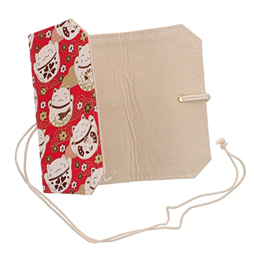 WOFASHPURET Budget Binder Notebook Hülle Japanischer Stil Rotes Cover mit Glückskatze Langlebig und Schützend für Schule und Alltag WOFASHPURET Budget Binder Notebook Hülle Japanischer Stil Rotes Cover mit Glückskatze Langlebig und Schützend für Schule und Alltag von WOFASHPURET