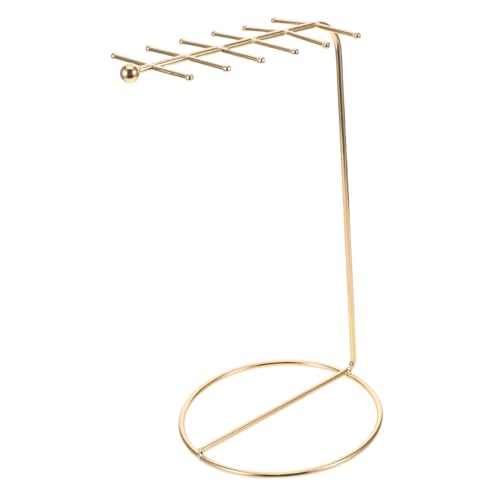 WOFASHPURET Elegantes Schmuckständer Metall Gold Hängender Organizer mit Haken Platzsparendes Design für Halsketten Ohrringe Anhänger und Schlüsselanhänger Kompakt und Tragbar für Zuhause und WOFASHPURET Elegantes Schmuckständer Metall Gold Hängender Organizer mit Haken Platzsparendes Design für Halsketten Ohrringe Anhänger und Schlüsselanhänger Kompakt und Tragbar für Zuhause und von WOFASHPURET