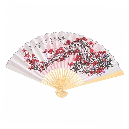 WOFASHPURET Eleganter Chinesischer Fächer Aus Papier Zum Aufhängen Groß Pflaumenblüte Vintage-Accessoire Zufälliger Stil von WOFASHPURET