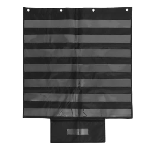 WOFASHPURET Hanging Organiser, Multifunktionale HäNgetasche FüR Klassenzimmer, Wand Aufbewahrung Von Geschichtenstreifen, Satzstreifen Und Wortkarten, Platzsparend, Schwarz, 33.5 X 28 von WOFASHPURET