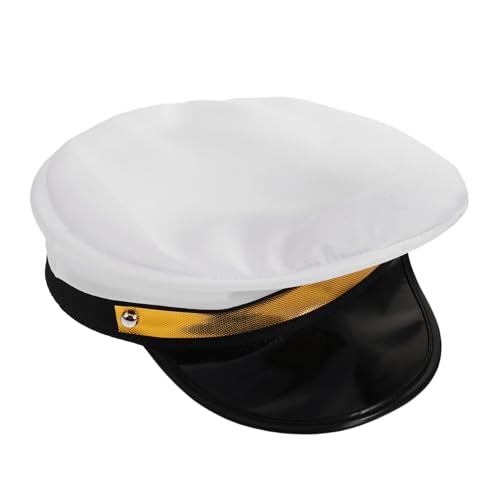 WOFASHPURET Kapitänsmütze für Cosplay Cosplay-Kappe Matrosenkostüm für Damen Matrosen-Tanzmütze Leistung Hüte für Cosplay Kostümparty-Kapitänshut Stoff von WOFASHPURET