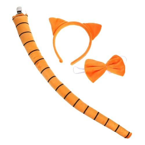 WOFASHPURET Kostüm Set Katzenohren Stirnband und aus Weichem Material Hautfreundlich und Bequem Niedliches Tierkostüm für Junge Mädchen für Cosplay Kinderpartys und Fasching von WOFASHPURET