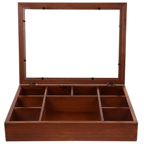 WOFASHPURET Retro-Holz-Schaukasten Neunteilige Vintage-Schmuckschatulle Kristall-Edelstein- Mit Glasdeckel Rock-Collection-Stein-Schaukasten Für Zuhause Geschäft WOFASHPURET Retro-Holz-Schaukasten Neunteilige Vintage-Schmuckschatulle Kristall-Edelstein- Mit Glasdeckel Rock-Collection-Stein-Schaukasten Für Zuhause Geschäft von WOFASHPURET