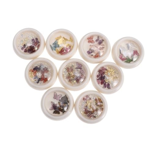 WOFASHPURET Schmetterlinge Nageldekor Boxen DIY Maniküre Schmuck Harz Langlebig für Nagelkunst für Feste und Persönliche von WOFASHPURET