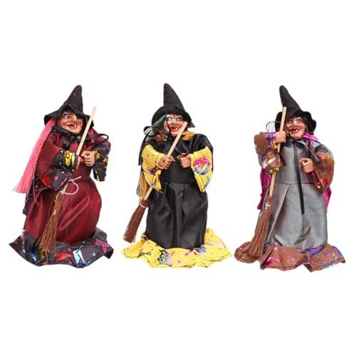 WOFASHPURET Teiliges Halloween Hexenpuppen mit Besen Gruselige Party Dekoration Hängbare Hexenfiguren Vielseitige Deko für Türen Wände Bäume und Tische WOFASHPURET Teiliges Halloween Hexenpuppen mit Besen Gruselige Party Dekoration Hängbare Hexenfiguren Vielseitige Deko für Türen Wände Bäume und Tische von WOFASHPURET
