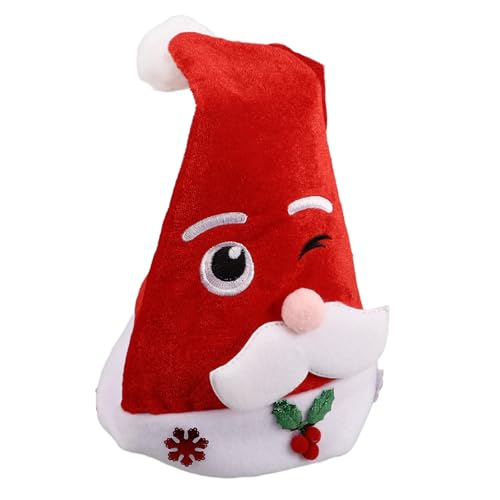 WOFASHPURET Weihnachtsmann Mütze mit Winkerdesign Weihnachtsmütze für Erwachsene Bequemer Partyhut für Festliche Anlässe Strapazierfähiges Material für Winterpartys und Weihnachtsfeiern WOFASHPURET Weihnachtsmann Mütze mit Winkerdesign Weihnachtsmütze für Erwachsene Bequemer Partyhut für Festliche Anlässe Strapazierfähiges Material für Winterpartys und Weihnachtsfeiern von WOFASHPURET