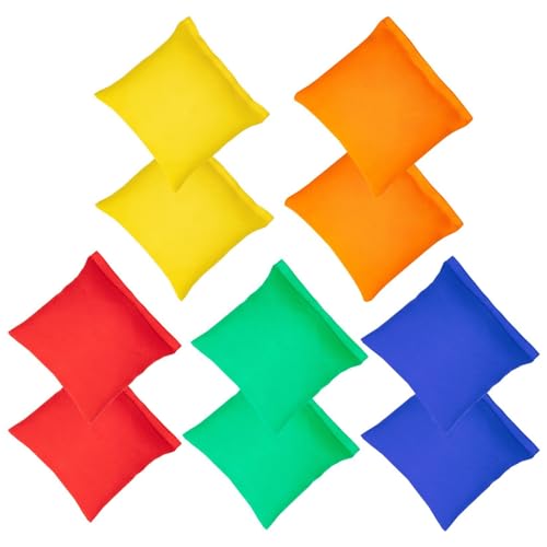 WOFEU Bohnensäckchen,10 Stück Cornhole Säckchen,10X10cm Wurfsäckchen Wurfspiel Set für Kinder,Fun Sports Games Sitzsäcke für Partyspiele,Bean Bag Set für Outdoor Gärten Jonglieren Spiel WOFEU Bohnensäckchen,10 Stück Cornhole Säckchen,10X10cm Wurfsäckchen Wurfspiel Set für Kinder,Fun Sports Games Sitzsäcke für Partyspiele,Bean Bag Set für Outdoor Gärten Jonglieren Spiel von WOFEU