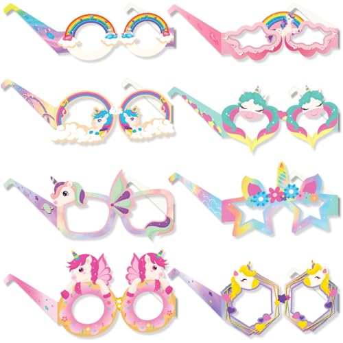 WOFEU 8 Stück Papier Geburtstag Partybrillen, Lustige Fotorequisiten für Geburtstag Gastgeschenke, Einhorn Partybrillen zum Einhornsbrille Brillen für Kinder Zubehör WOFEU 8 Stück Papier Geburtstag Partybrillen, Lustige Fotorequisiten für Geburtstag Gastgeschenke, Einhorn Partybrillen zum Einhornsbrille Brillen für Kinder Zubehör von WOFEU