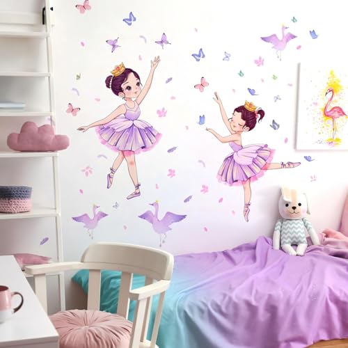 Wandaufkleber Schmetterling Mädchen,Wandtattoo Prinzessin Schwan Blume,Rosa florale Fototapete bunte Schmetterlinge Wanddekoration für Mädchen Baby Nursery Wandaufkleber Schmetterling Mädchen,Wandtattoo Prinzessin Schwan Blume,Rosa florale Fototapete bunte Schmetterlinge Wanddekoration für Mädchen Baby Nursery von WOFEU