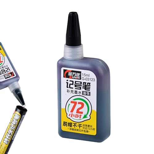 Nachfülltinte für Permanentmarker, Tinte für Marker - Permanentmarker-Tinte Super Color Nachfülltinte | Zubehör für mehrfarbige Marker auf Ölbasis, wasserfestes Bastelzubehör für die Holzbearbeitung Nachfülltinte für Permanentmarker, Tinte für Marker - Permanentmarker-Tinte Super Color Nachfülltinte | Zubehör für mehrfarbige Marker auf Ölbasis, wasserfestes Bastelzubehör für die Holzbearbeitung von WOGXN