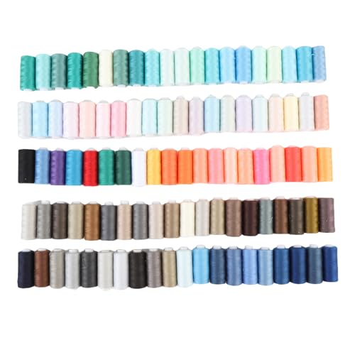 100-farbiges Polyester-Nähgarn-Set, 366 m pro Spule, Nähmaschinen-Garn-Set zum Sticken, Quilten, Basteln und Nähen von Kleidungsstücken 100-farbiges Polyester-Nähgarn-Set, 366 m pro Spule, Nähmaschinen-Garn-Set zum Sticken, Quilten, Basteln und Nähen von Kleidungsstücken von WOHPNLE