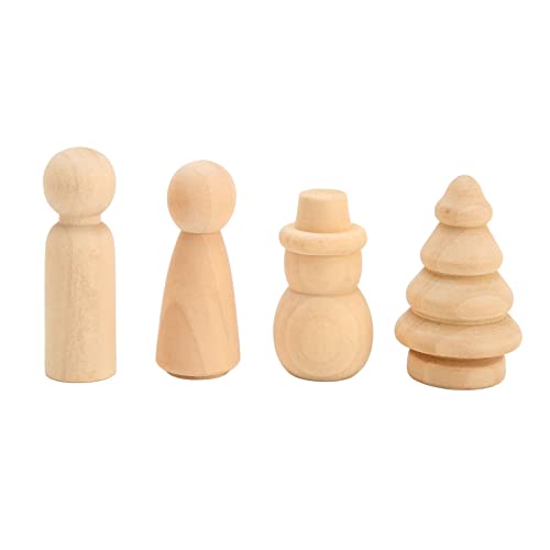 40 PCs Holzstiftpuppen, unvollendete hölzerne Peg -Puppe glattere Kanten süße Form DIY Weihnachtsbaum -Peg -Puppen für Handwerkdekoration Geschenke 40 PCs Holzstiftpuppen, unvollendete hölzerne Peg -Puppe glattere Kanten süße Form DIY Weihnachtsbaum -Peg -Puppen für Handwerkdekoration Geschenke von WOHPNLE