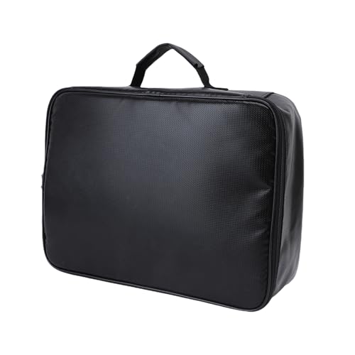 Feuerfestem Dokumentorganisator mit codierter Schloss, wasserdichtes Reißverschluss sicherer Dateibeutel für Laptopszertifikate Black 3 Layers Tragbarer sicherer Speicher von WOHPNLE