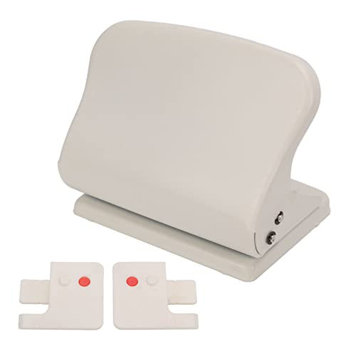 Hole Punch, 10 Löcher Papierstempel Metallkörper mit Kunststoffbodenpolster Handheld Hole Punch für Buchbinding, Dokumentation und Büro (Weiß) von WOHPNLE