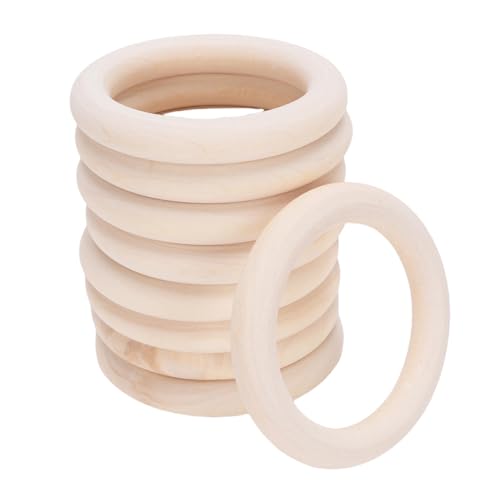 Holzringe für Handwerk, 20 Packung unvollendete Holzringe 7 cm glatte Holzringe für Serviettenringe Vorhang Haken DIY handgefertigte Handwerksringe Holzhandwerksvorräte Holzringe für Handwerk, 20 Packung unvollendete Holzringe 7 cm glatte Holzringe für Serviettenringe Vorhang Haken DIY handgefertigte Handwerksringe Holzhandwerksvorräte von WOHPNLE