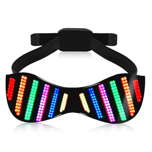 LED -Brillen, programmierbare Bluetooth -Brille Erwachsene Partybrille mit anpassbaren Textanimation für Cosplay -Konzertgeburtstag von WOHPNLE