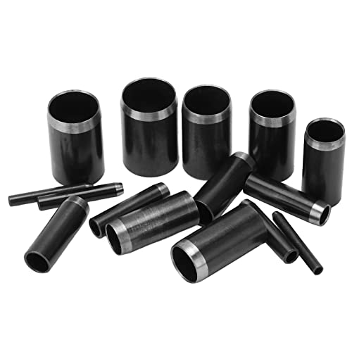Leder-Punschform-Kit, 15 Stück Hochgeschwindigkeit Stahl hohl Stempel, 1-15 mm Leder-Handwerksschneider für DIY Ledercraft & Schmuckherstellung (Plastikschachtel inklusive) von WOHPNLE