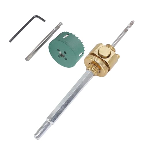 Lochsäge Bohrbit, 75 mm / 3 Zoll Deckenlochsäure mit schnellem Wechsel Hex Shank Extension Pole Legierung Stahllochöffner für Dose Light- und Holzplatine Schneiden (100mm / 3.9in Hole Saw) von WOHPNLE