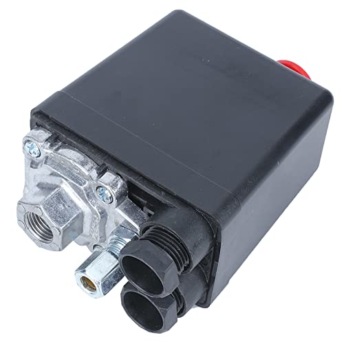 Luftkompressordruckschalter, 240 V 20A mechanischer Controller 0,5-1,2 MPA G1/4 Einzelloch für Kompressorsysteme und energiesparende Anwendungen Luftkompressordruckschalter, 240 V 20A mechanischer Controller 0,5-1,2 MPA G1/4 Einzelloch für Kompressorsysteme und energiesparende Anwendungen von WOHPNLE