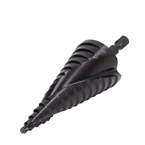 Stiefmaschinenbohrbit eingestellt, Hochgeschwindigkeits -Stahl -Spiral -Rill -Stiefmaschinenbohrer für Metallblech Aluminium Holzloch Bohrung Reamer Hex Shank Tool (15 Schritte (4-32 mm)) von WOHPNLE